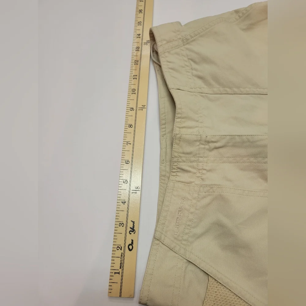 Ralph lauren Cargo pants Tan Safari cropped size 6 - Picture 4 of 9